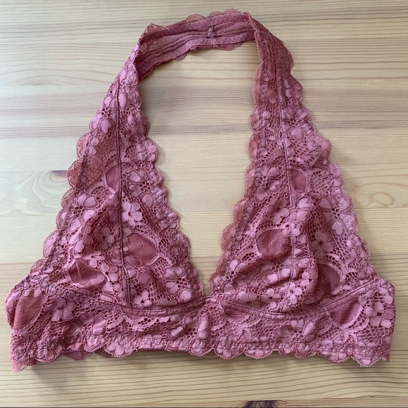 Free People Other - Free People Galloon Halter Floral Lace Bralette
